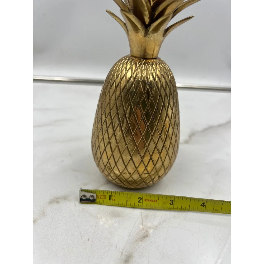 Vintage Penco Industries Brass Pineapple Figurine 7